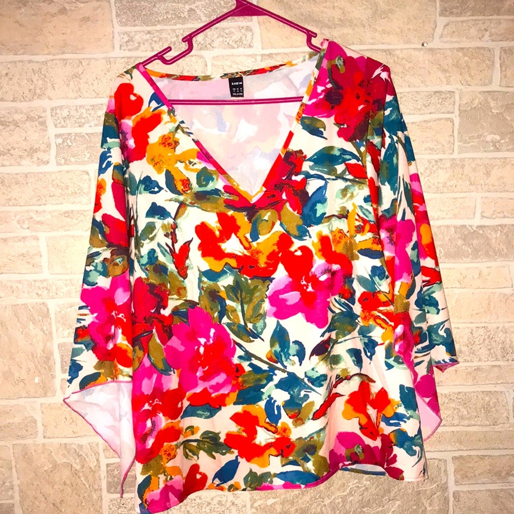 ✅Shein V Neck Blouse